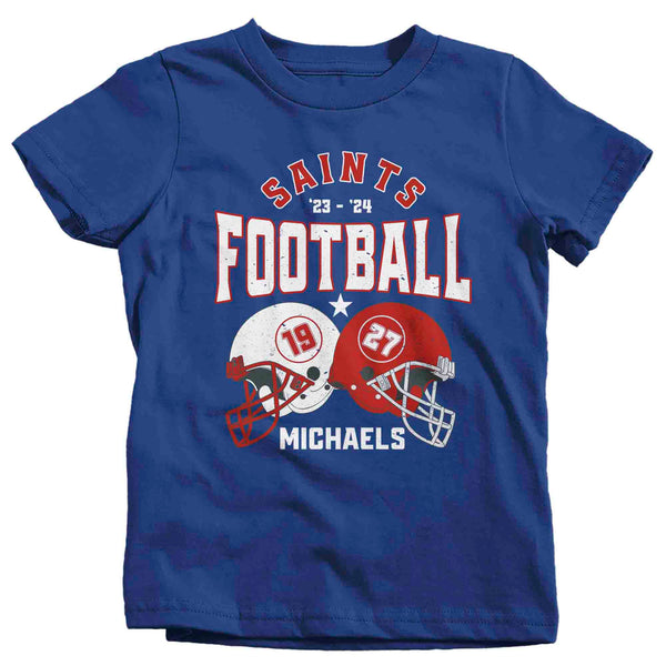 Kids Personalized Football T Shirt Custom Football Brother Shirt 2 Players Cousins Flag Team Custom Unisex Shirts Gift Idea-Shirts By Sarah