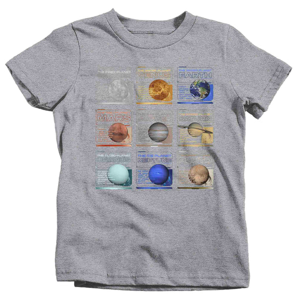 Kids Planets T Shirt Space Shirts Hipster Solar System Astronomy Stars Milky Way Gift Galaxy Saturn For Him Graphic Tee Youth Unisex-Shirts By Sarah