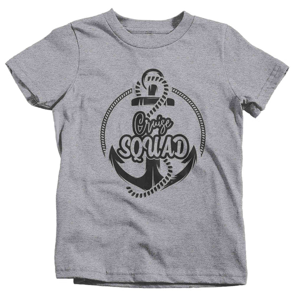 Kids Funny Cruise Squad Shirt Nautical Anchor Vacation Tee Trip TShirts Group Matching Boat Yacht Unisex Youth Gift Idea-Shirts By Sarah