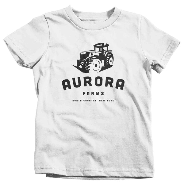 Kids Personalized Farm Tractor Shirt Custom Market T Shirt Minimalist Logo Homestead Farming TShirt Unisex Youth Gift Idea-Shirts By Sarah