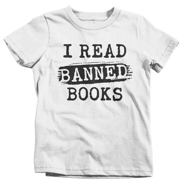 Kids I Read Banned Books Nerd Shirt Geek TShirt Reader Reading Liberal Books Author Bookworm Bibliomaniac Librarian Gift Idea Unisex Youth-Shirts By Sarah