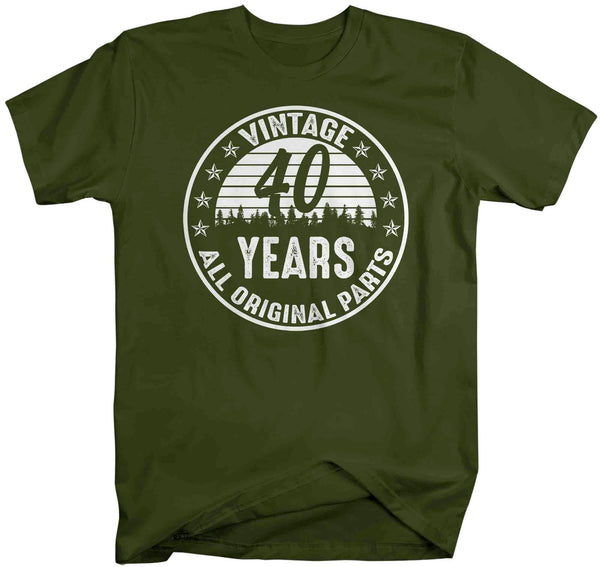 Men's 40th Birthday Shirt Original Parts T Shirts Fortieth Birthday Shirts Shirt For 40th Vintage Age 40th Birthday Gift Unisex-Shirts By Sarah
