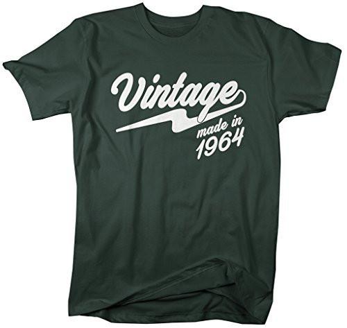 Shirts By Sarah Men's Vintage Made In 1964 T-Shirt Retro Birthday Shirts-Shirts By Sarah