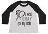 Shirts By Sarah Boy's Wear Gray For Mom Shirt 3/4 Sleeve Gray Awareness Shirts