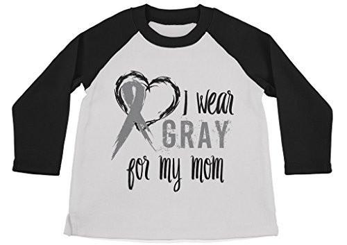 Shirts By Sarah Boy's Wear Gray For Mom Shirt 3/4 Sleeve Gray Awareness Shirts-Shirts By Sarah