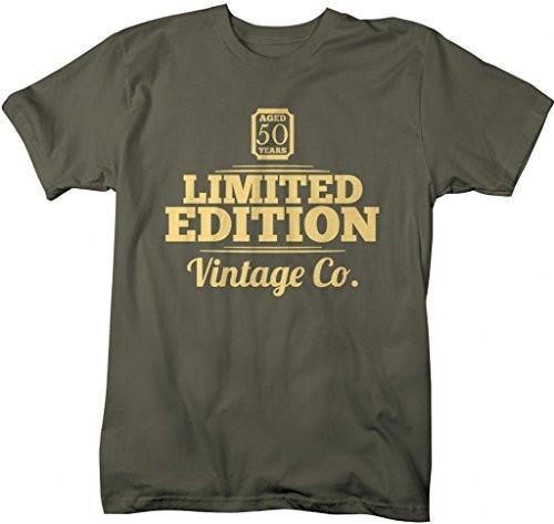 Shirts By Sarah Men's 50th Birthday T-Shirt Limited Edition Vintage Shirts-Shirts By Sarah