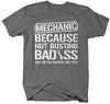Shirts By Sarah Men's Unisex Funny Mechanic Shirt Bad*ss Nut Busting T-shirt