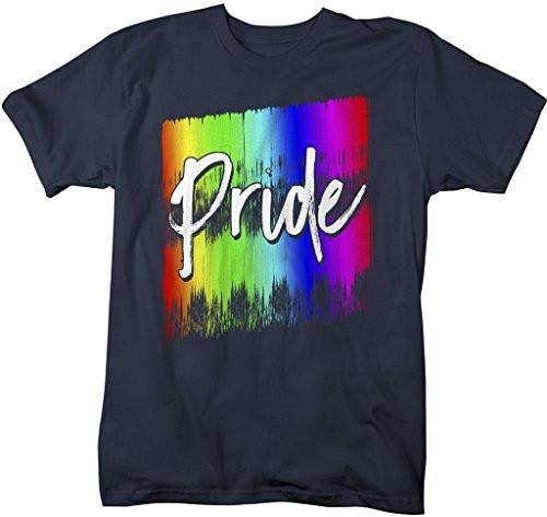 Shirts By Sarah Men's Inspirational LGBT Pride T-Shirt Rainbow Support Shirt-Shirts By Sarah