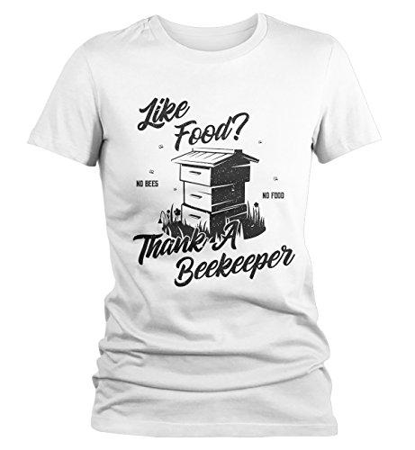Women's Funny Beekeeper T-Shirt Like Food Thank Bee Keeper Gift Idea Shirt-Shirts By Sarah
