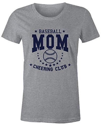 Shirts By Sarah Women's Missy Fit Baseball Mom T-Shirt Cheering Club Shirts-Shirts By Sarah