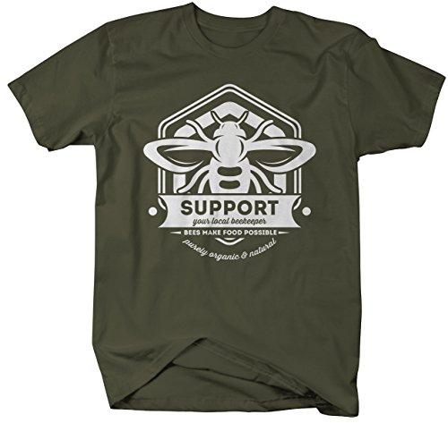 Men's Beekeeper T-Shirt Support Local Bee Keeper Honey Shirt-Shirts By Sarah