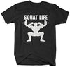 Shirts By Sarah Men's Funny Squat Life Gym T-Shirt Workout Apparel