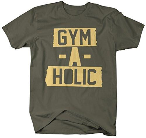 Shirts By Sarah Men's Gym A Holic Workout T-Shirt Weight Lifting Shirts-Shirts By Sarah