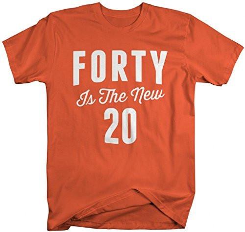 Shirts By Sarah Men's Funny 40th Birthday T-Shirt Funny Forty New 20 Shirts-Shirts By Sarah