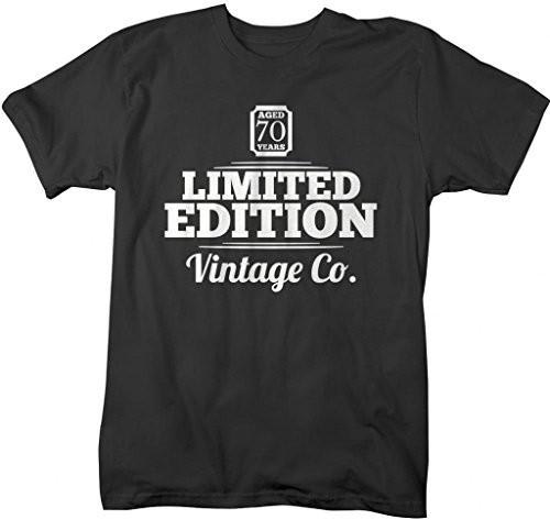 Shirts By Sarah Men's 70th Birthday T-Shirt Limited Edition Vintage Shirts-Shirts By Sarah