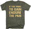 Shirts By Sarah Men's Motivational Workout T-Shirt Gain Endure Pain Gym Shirts