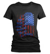 Shirts By Sarah Women's American Flag T-Shirt Patriotic 4th July Camping rednecks Shirt