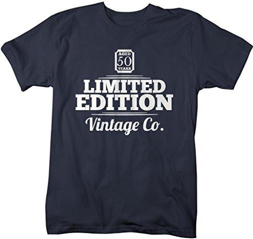 Shirts By Sarah Men's 50th Birthday T-Shirt Limited Edition Vintage Shirts-Shirts By Sarah