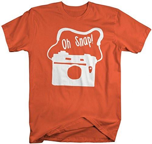 Shirts By Sarah Men's Funny Hipster Shirts Oh Snap Camera Shirts-Shirts By Sarah