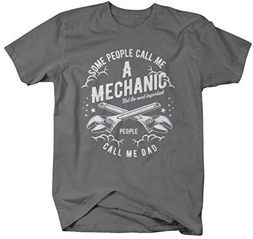 Shirts By Sarah Men's Mechanic Dad T-Shirt Important People Call Me Gift Idea Tee-Shirts By Sarah