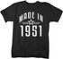 Shirts By Sarah Men's Made In 1951 Birthday T-Shirt Retro Star Custom Shirts-Shirts By Sarah