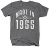 Shirts By Sarah Men's Made In 1955 Birthday T-Shirt Retro Star Custom Shirts