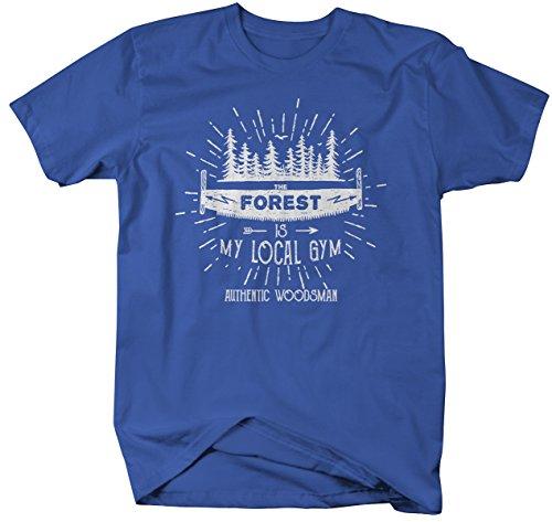 Men's Funny Lumberjack T-Shirt The Forest Local Gym Woodsman Tee Shirt-Shirts By Sarah