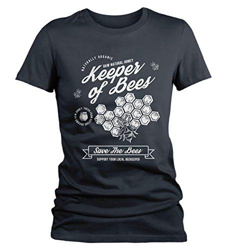Women's Keeper of Bees T-Shirt Beekeeper Gift Idea Tee Shirt-Shirts By Sarah