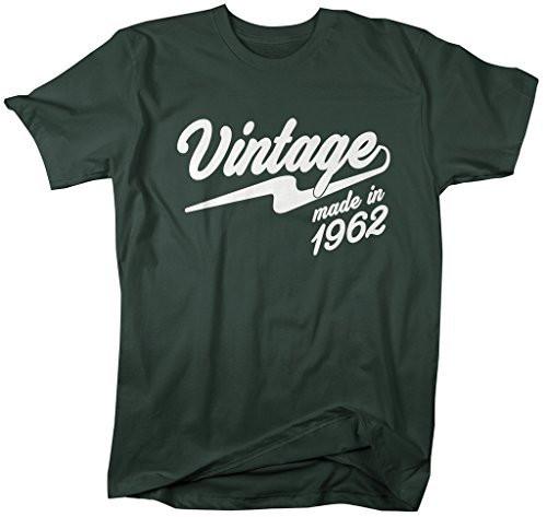 Shirts By Sarah Men's Vintage Made In 1962 T-Shirt Retro Birthday Shirts-Shirts By Sarah
