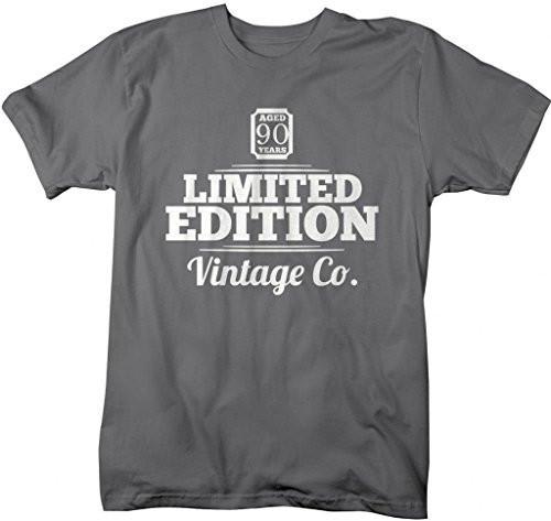 Shirts By Sarah Men's 90th Birthday T-Shirt Limited Edition Vintage Shirts-Shirts By Sarah