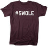 Shirts By Sarah Men's Hashtag Swole Workout T-Shirt Gym Shirts