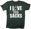 Shirts By Sarah Women's Funny Football T-Shirt I Love Big Sacks Unisex Shirt
