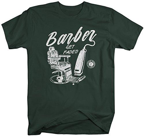 Men's Barber T-Shirt Get Faded Vintage Tee Chair Clippers Barbers Shirt-Shirts By Sarah
