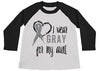 Shirts By Sarah Boy's Wear Gray For Aunt Shirt 3/4 Sleeve Gray Awareness Shirts