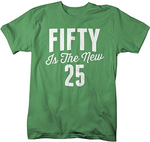 Shirts By Sarah Men's Funny 50th Birthday T-Shirt Funny Fifty New 25 Shirts-Shirts By Sarah