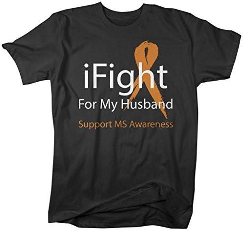 Shirts By Sarah Unisex Mulitple Sclerosis iFight For My Husband T-Shirt-Shirts By Sarah