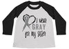 Shirts By Sarah Boy's Wear Gray For Sister Shirt 3/4 Sleeve Gray Awareness Shirts
