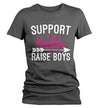 Women's Funny Support Wildlife T-Shirt Raise Boy's Shirt Mother's Day Gift Idea Shirt