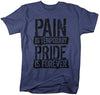 Shirts By Sarah Men's Workout T-Shirt Pain Temporary Pride Forever Gym Shirts