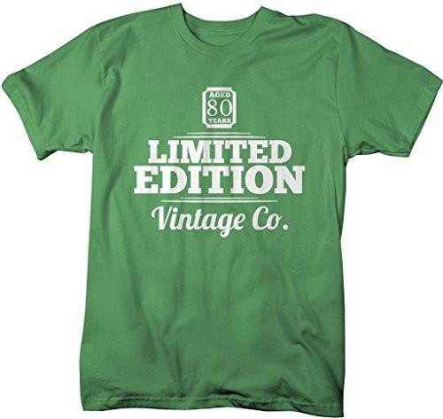 Shirts By Sarah Men's 80th Birthday T-Shirt Limited Edition Vintage Shirts-Shirts By Sarah