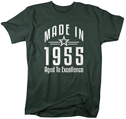 Shirts By Sarah Men's Made In 1955 Birthday T-Shirt Aged To Excellence Shirts-Shirts By Sarah
