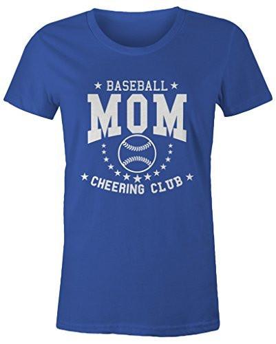 Shirts By Sarah Women's Missy Fit Baseball Mom T-Shirt Cheering Club Shirts-Shirts By Sarah