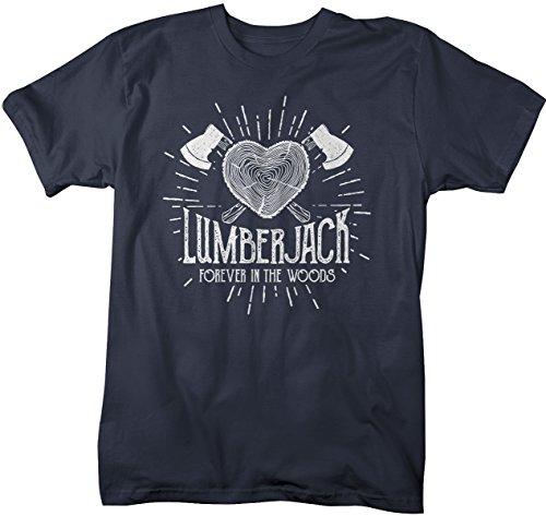 Men's Lumberjack T-Shirt Forever in Woods Logger Logging Tee Shirt-Shirts By Sarah