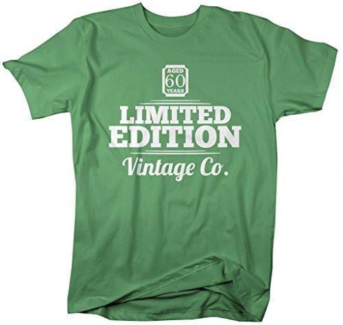 Shirts By Sarah Men's 60TH Birthday T-Shirt Limited Edition Vintage Shirts-Shirts By Sarah