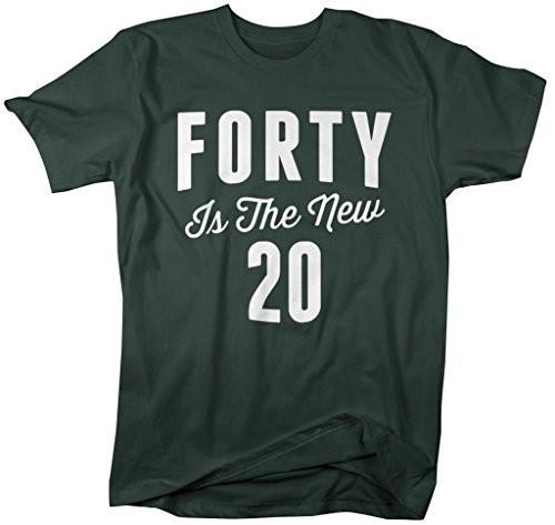 Shirts By Sarah Men's Funny 40th Birthday T-Shirt Funny Forty New 20 Shirts-Shirts By Sarah