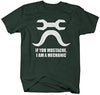 Shirts By Sarah Men's Funny Hipster Mechanic Mustache T-Shirt