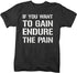 Shirts By Sarah Men's Motivational Workout T-Shirt Gain Endure Pain Gym Shirts-Shirts By Sarah