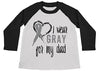 Shirts By Sarah Boy's Wear Gray For Dad Shirt 3/4 Sleeve Gray Awareness Shirts