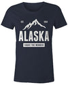 Shirts By Sarah Women's Alaska State Pride T-Shirt Mountains Wonder Tee