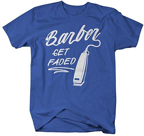 Men's Barber T-Shirt Get Faded Vintage Tee Clippers Barbers Shirt-Shirts By Sarah